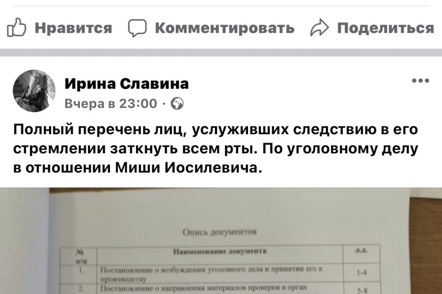 Ирина Славина совершила акт самосожжения